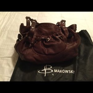 genuine leather handbag, b makowsky